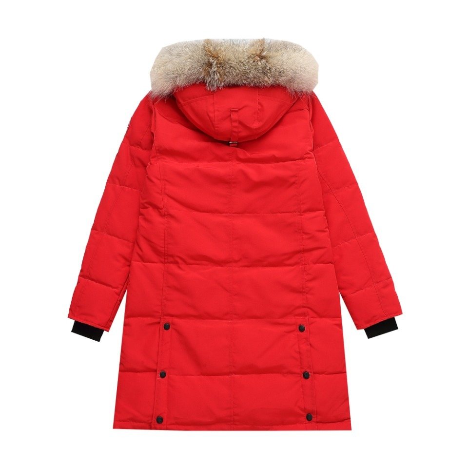 Canada Goose Long Quilted Fur-Trim Hood Puffer Jacket
