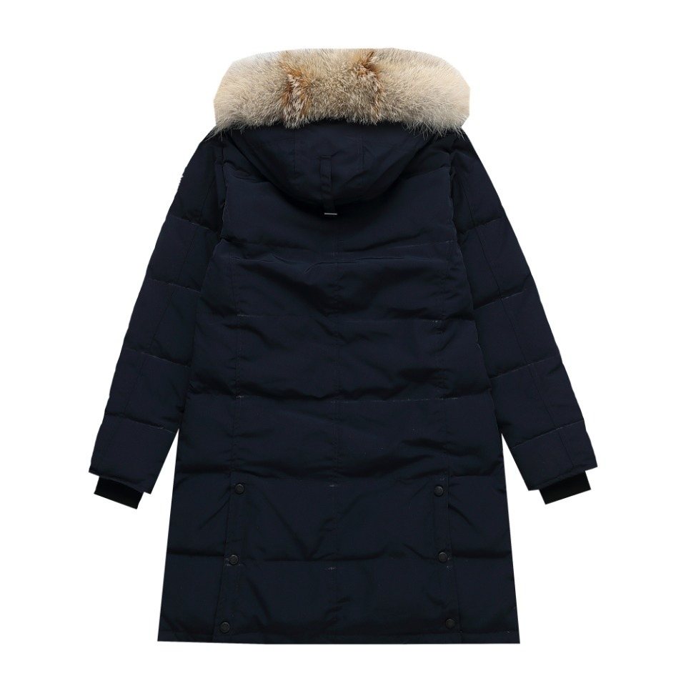 Canada Goose Long Quilted Fur-Trim Hood Puffer Jacket