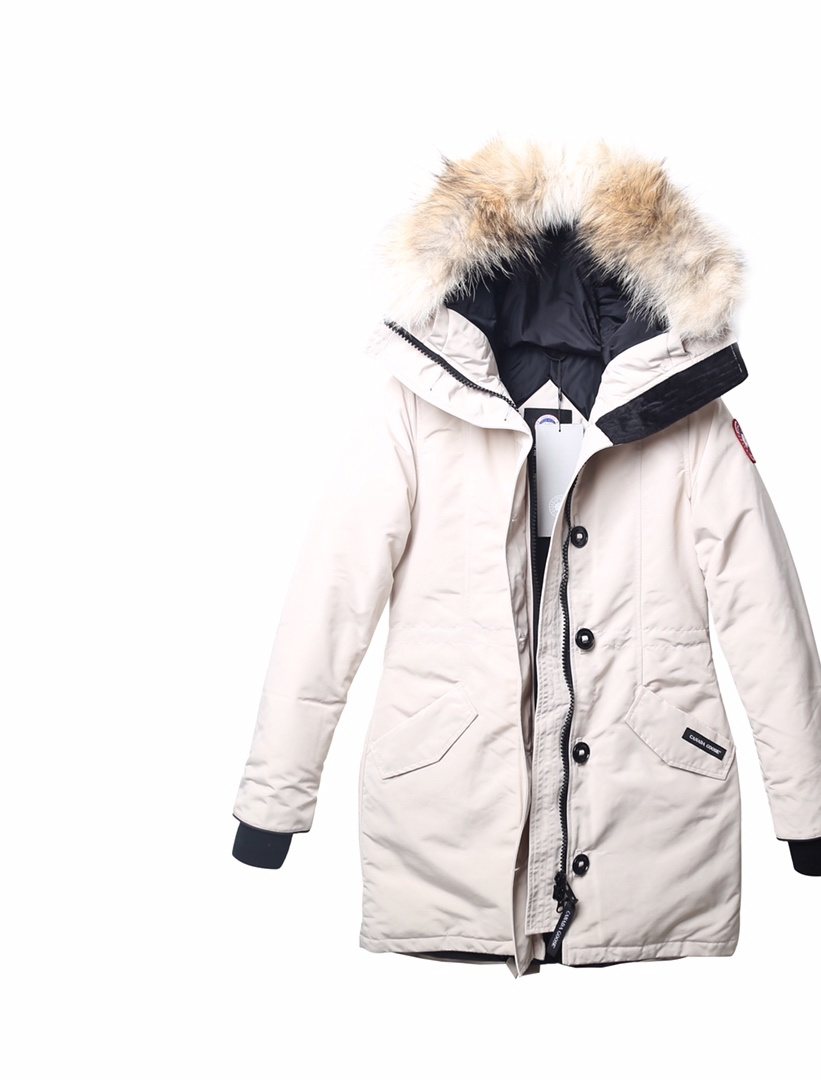 Canada Goose Women's Hooded Fur-Trim Long Down Jacket