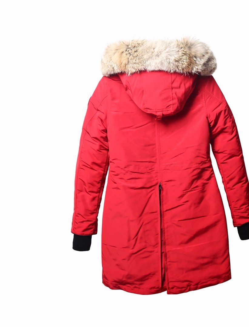 Canada Goose Women's Hooded Fur-Trim Long Down Jacket