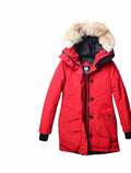 Canada Goose Women's Hooded Fur-Trim Long Down Jacket