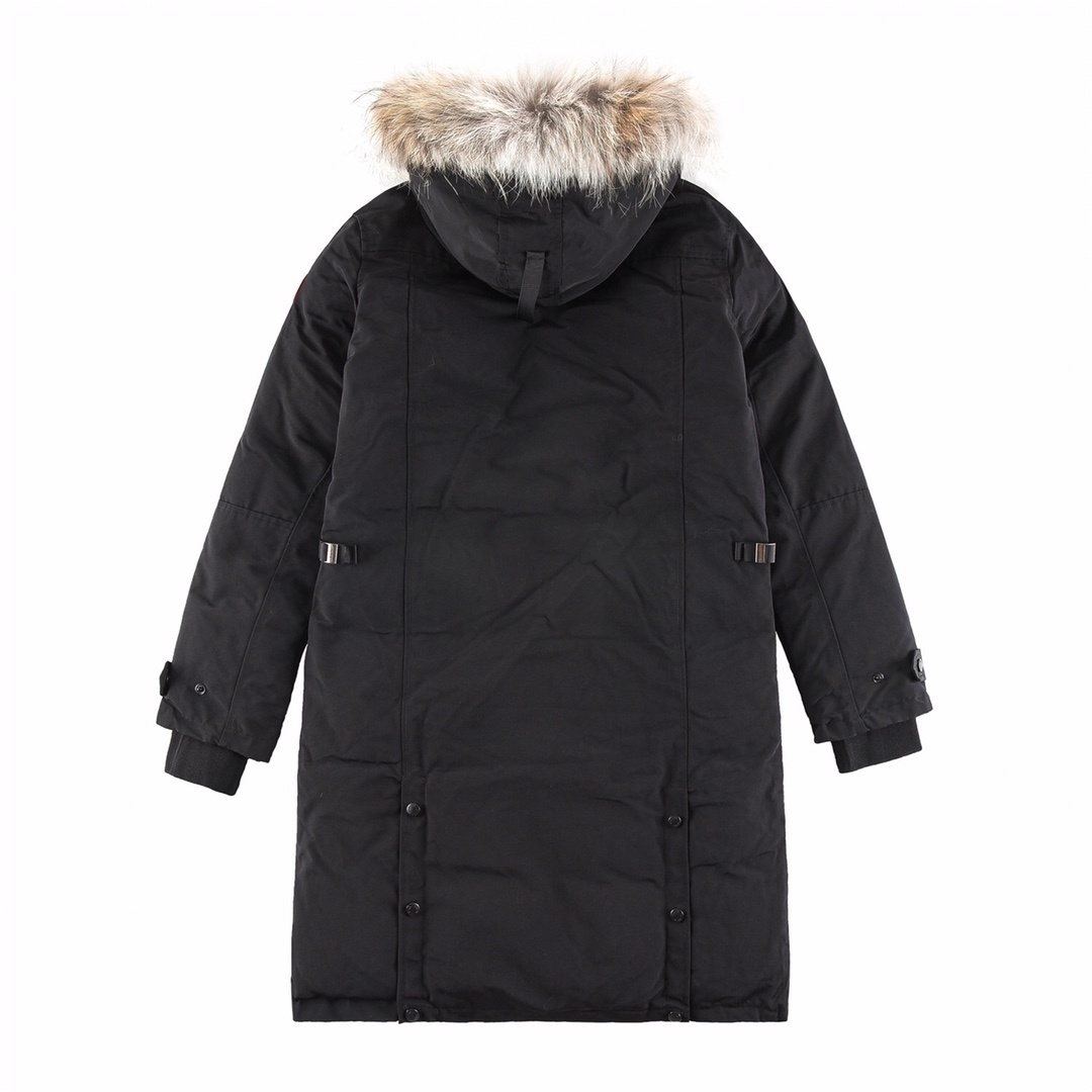 Canada Goose Women's Fur-Trim Hooded Long Down Jacket