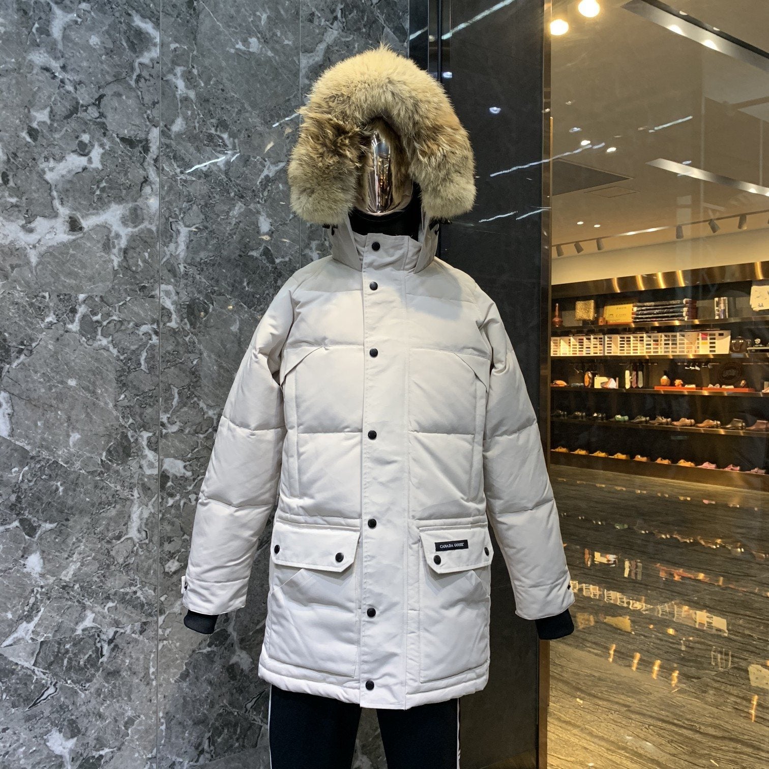 Canada Goose Fur-Trim Hooded Quilted Parka Jacket