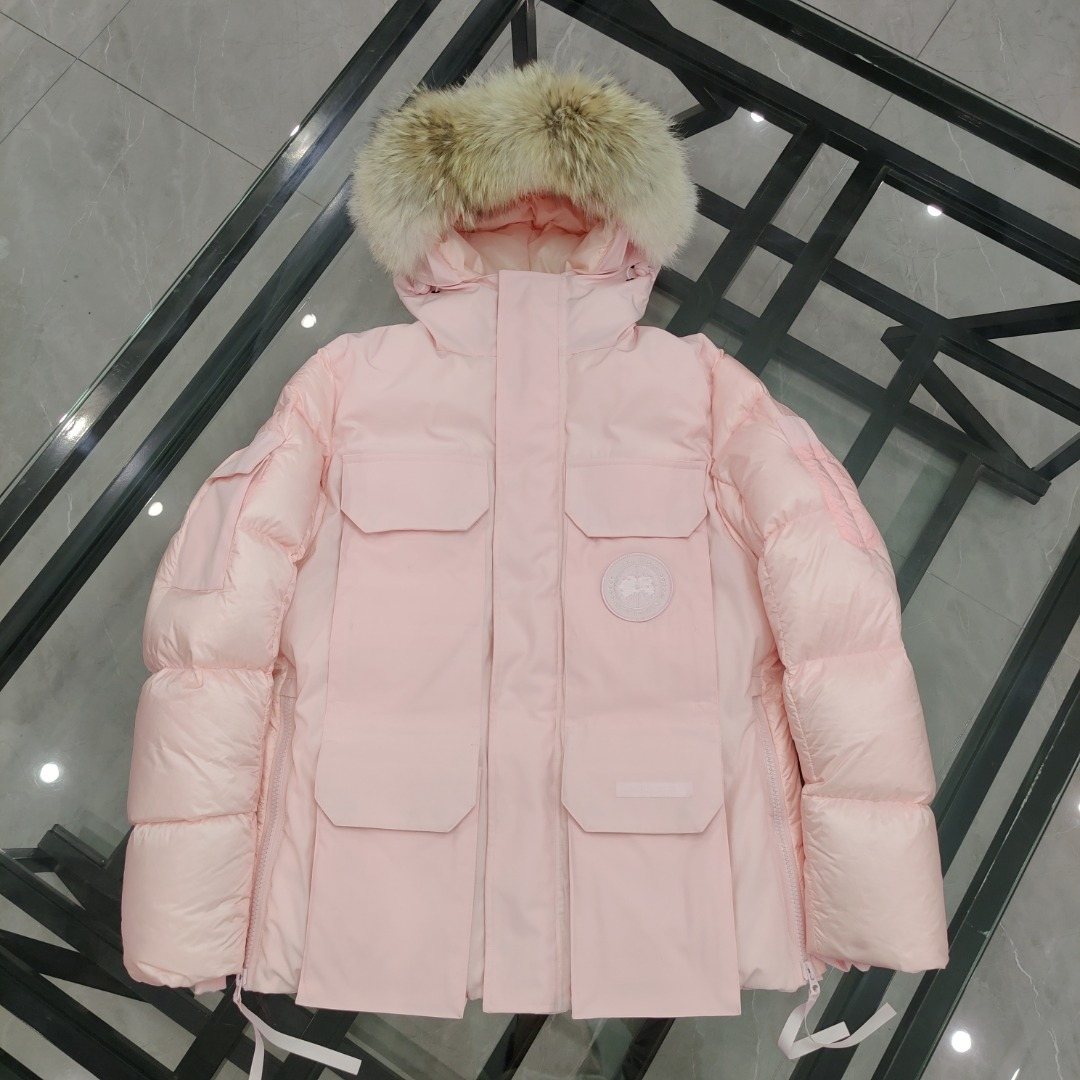 Canada Goose Fur-Trim Hooded Puffer Jacket