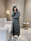 Canada Goose Women's Hooded Fur-Trim Long Down Jacket