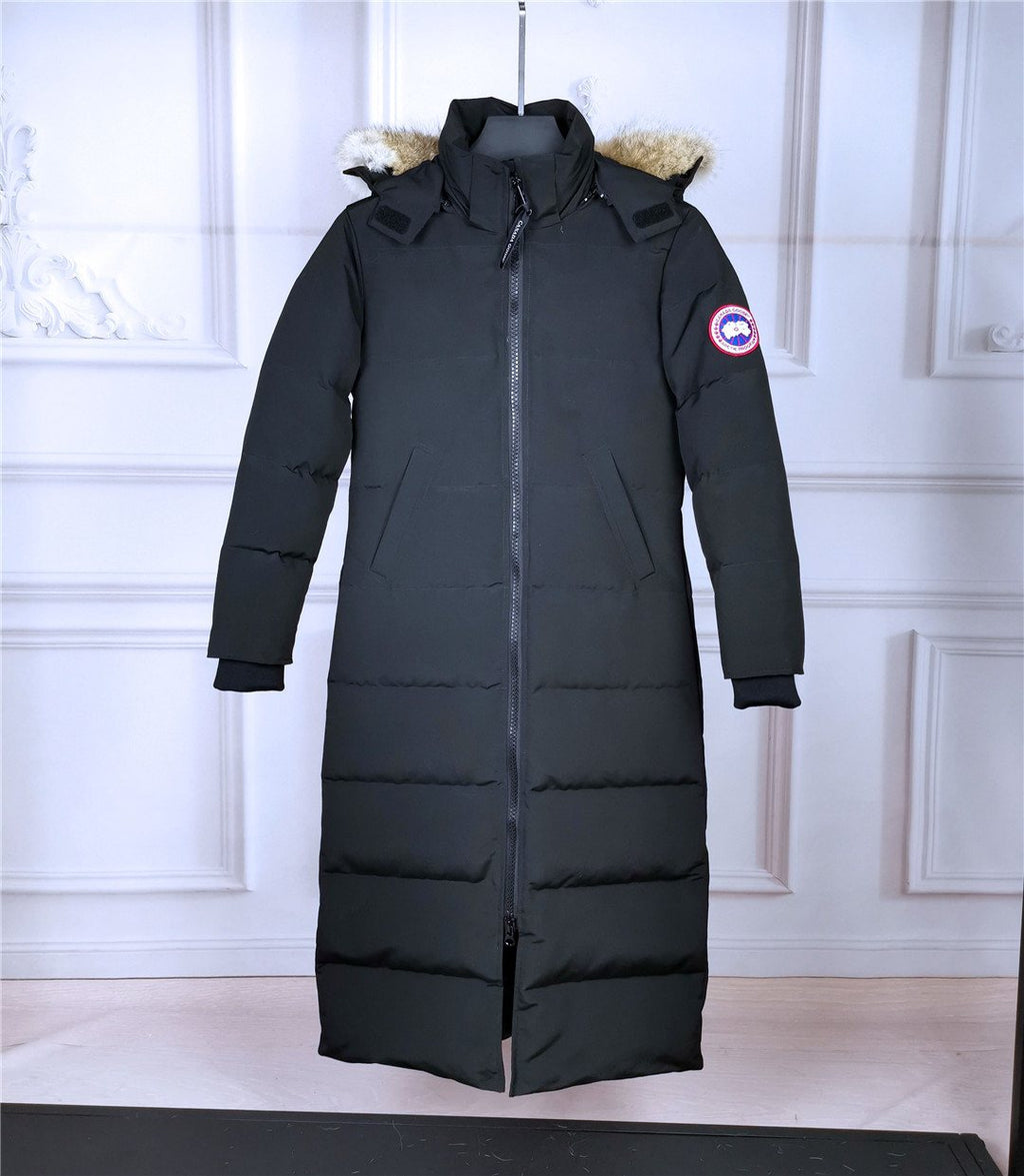Canada Goose Women's Hooded Fur-Trim Long Down Jacket