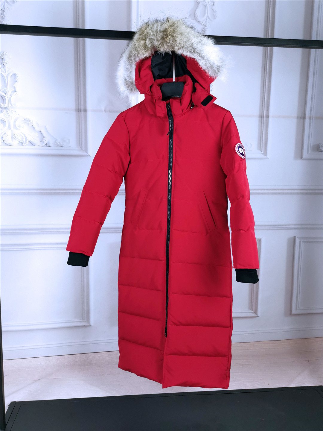 Canada Goose Women's Hooded Fur-Trim Long Down Jacket