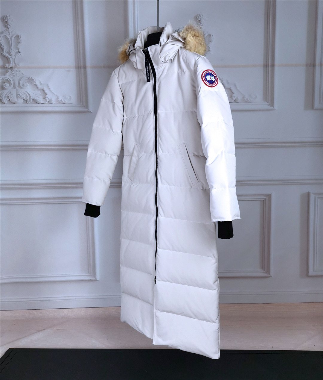 Canada Goose Women's Hooded Fur-Trim Long Down Jacket