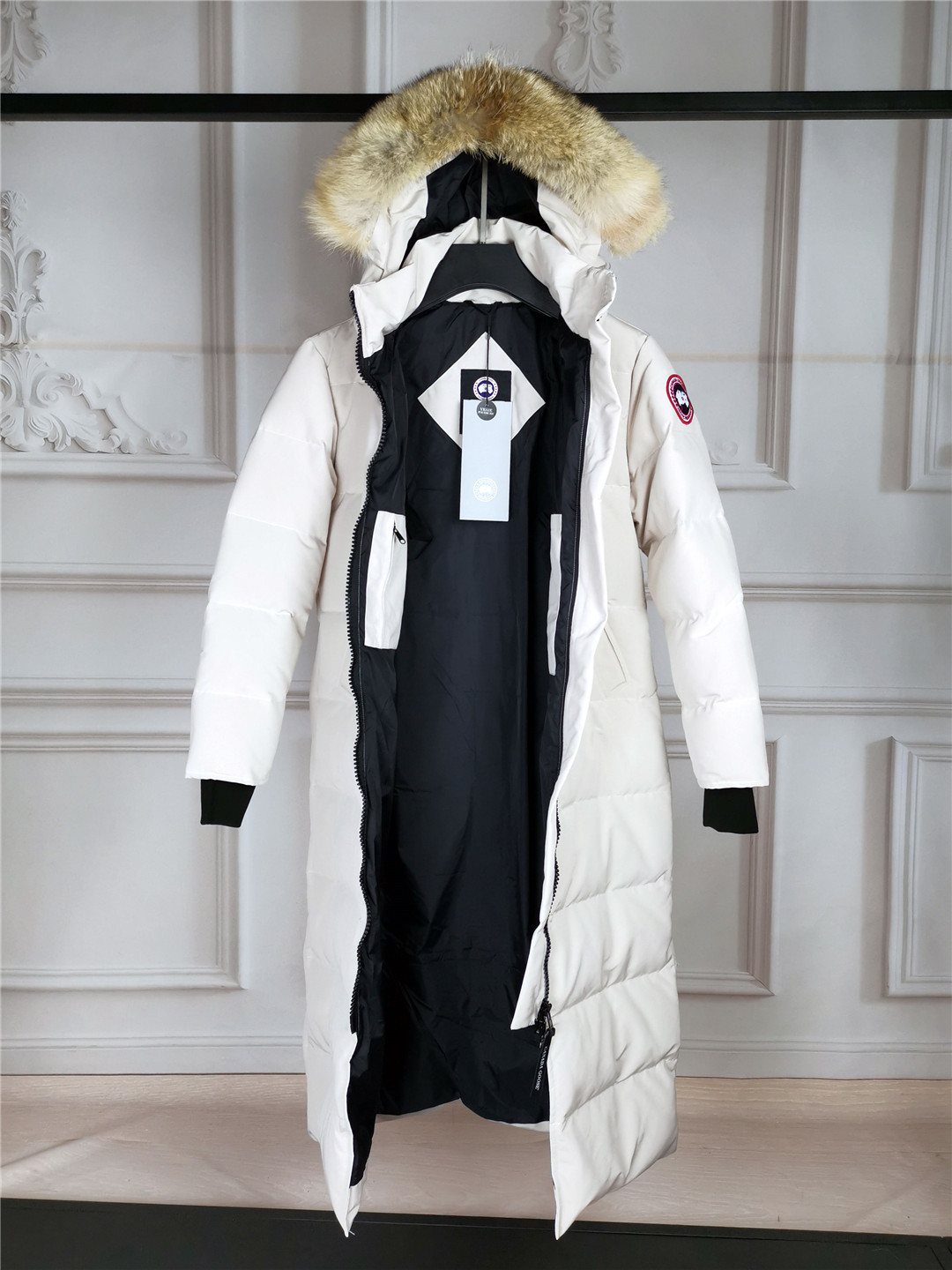 Canada Goose Women's Hooded Fur-Trim Long Down Jacket