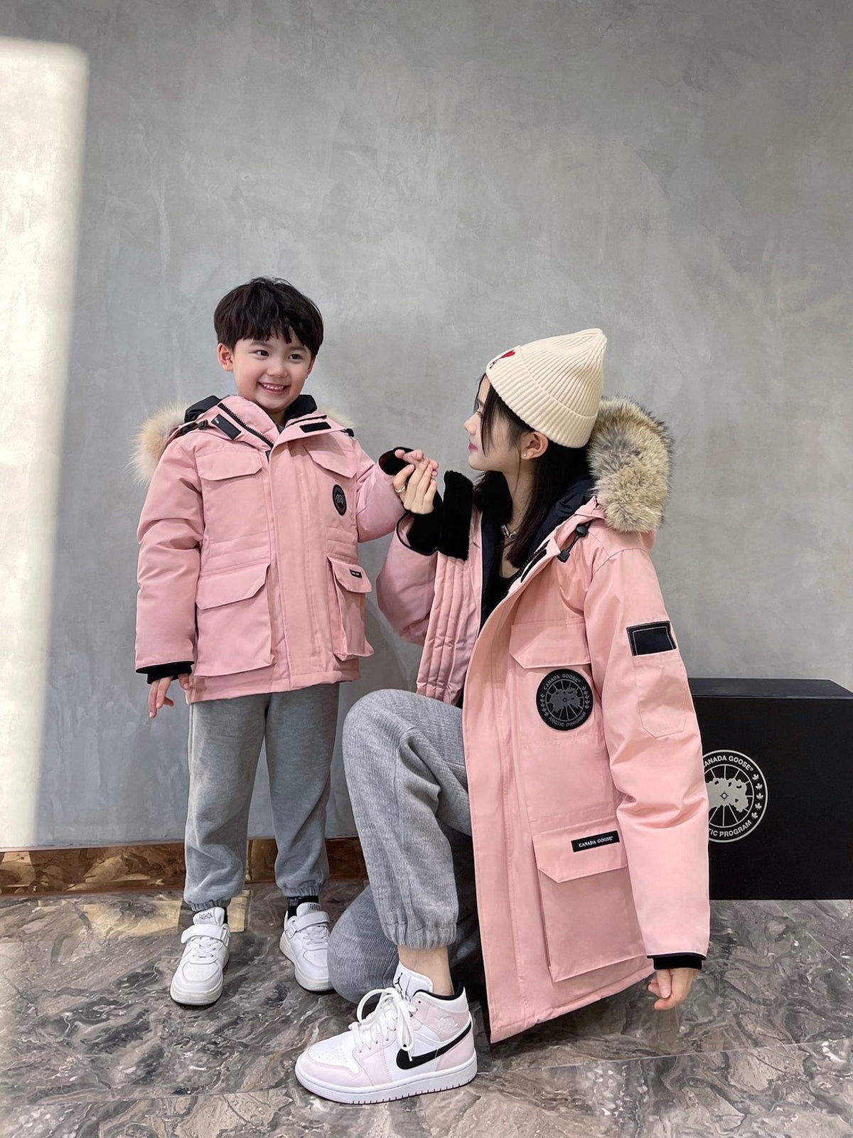 Canada Goose Kids' Fur-Trim Hooded Down Jacket