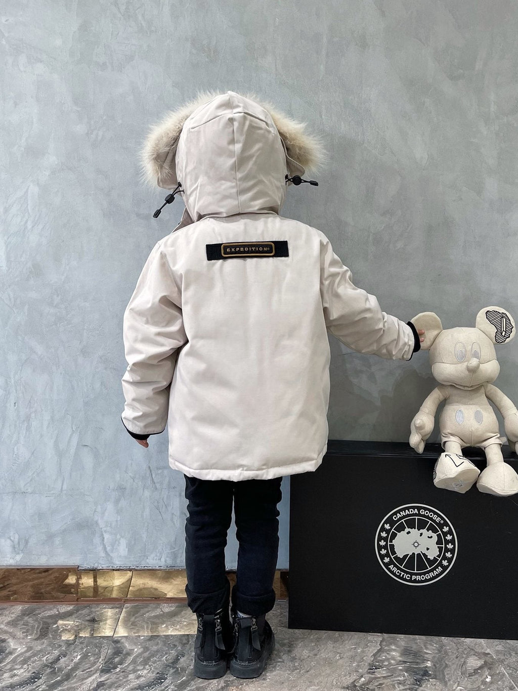 Canada Goose Kids' Fur-Trim Hooded Down Jacket