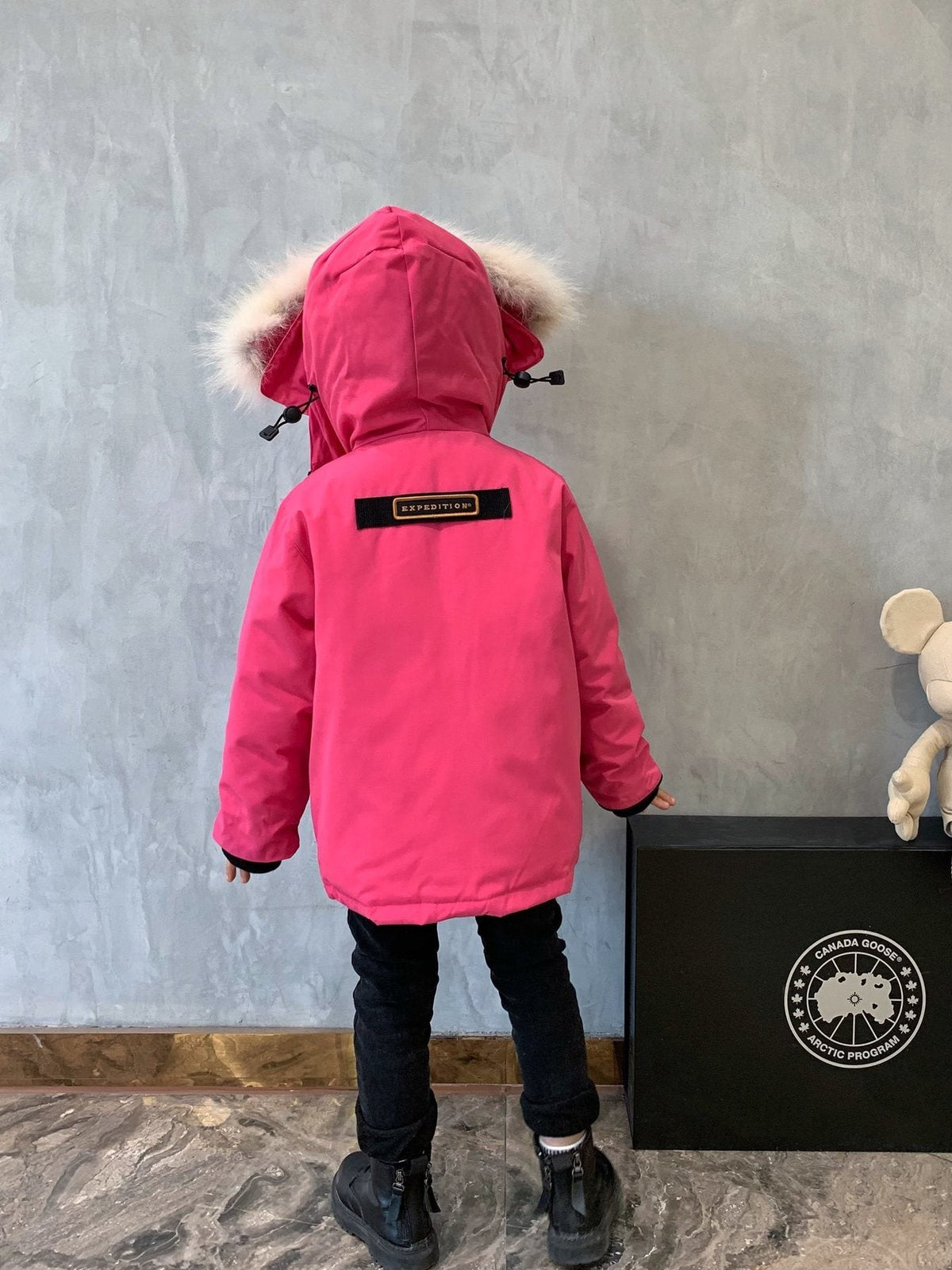 Canada Goose Kids' Fur-Trim Hooded Down Jacket
