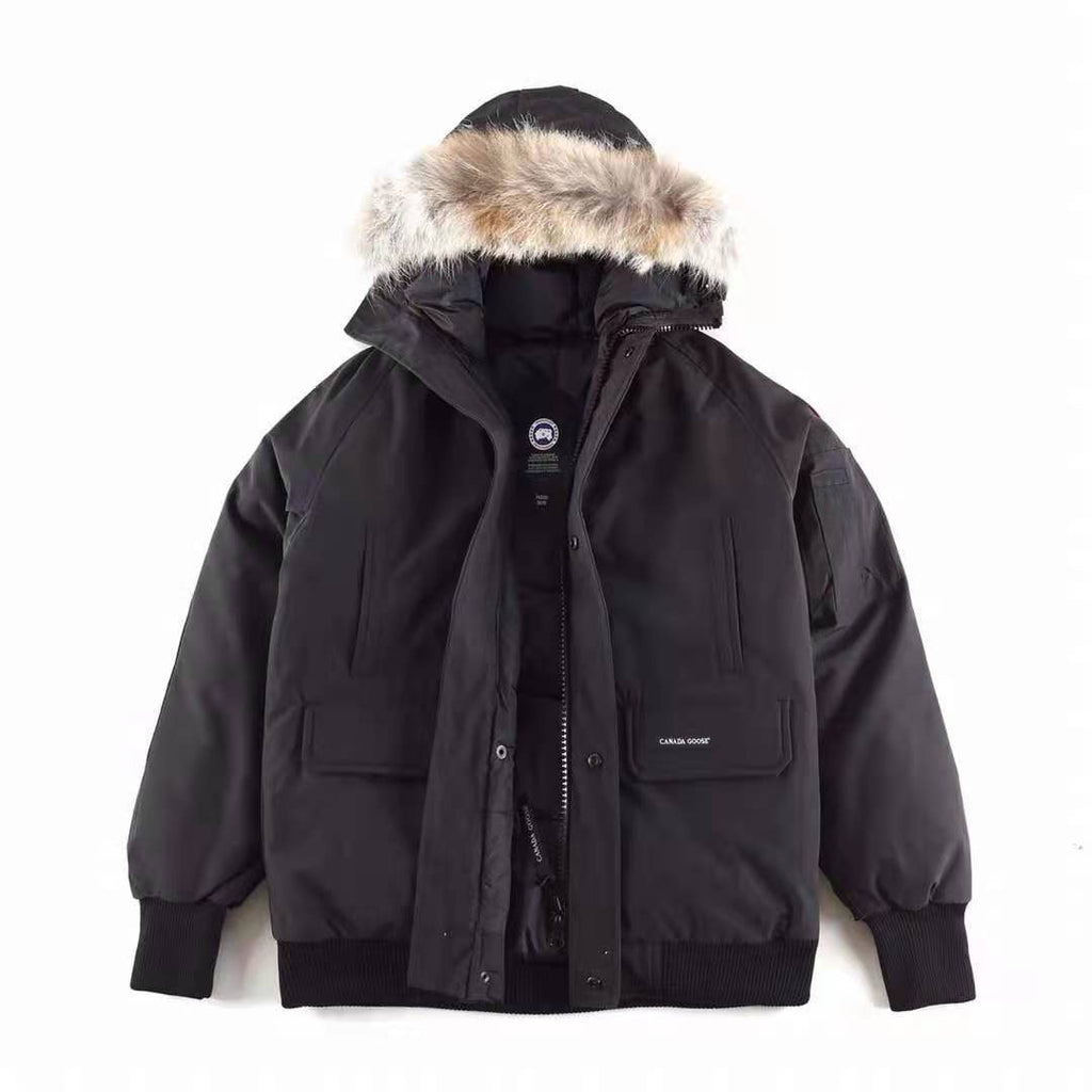 Canada Goose Fur-Trim Hooded Bomber Jacket
