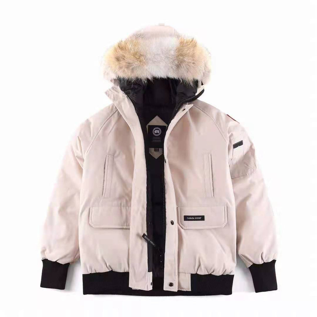 Canada Goose Fur-Trim Hooded Bomber Jacket