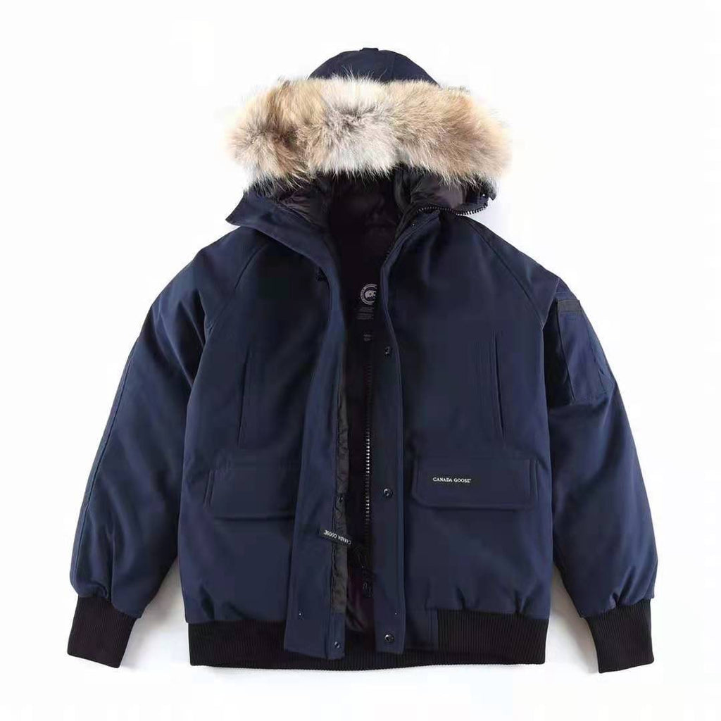 Canada Goose Fur-Trim Hooded Bomber Jacket
