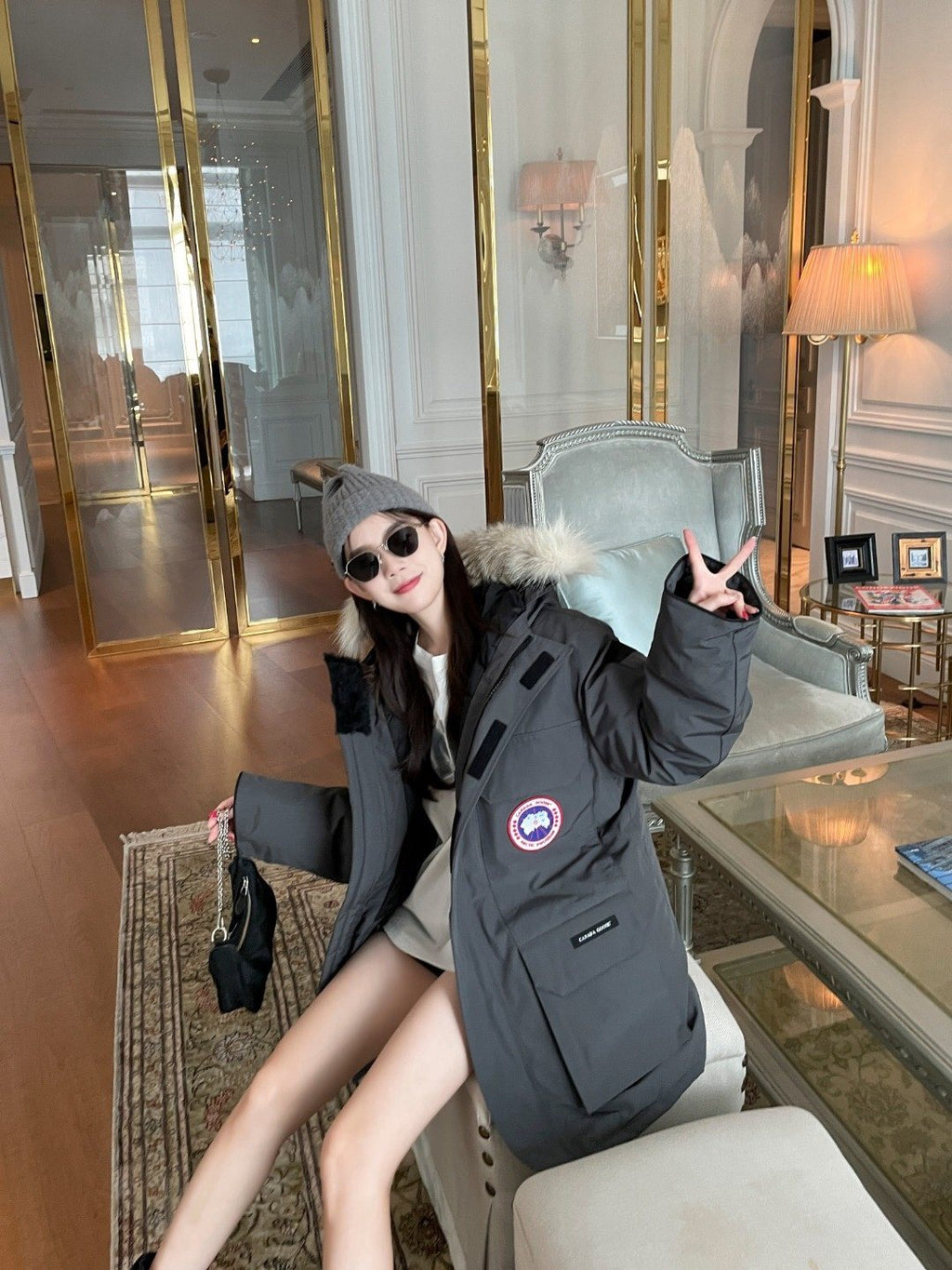 Canada Goose Hooded Fur-Trim Puffer Jacket