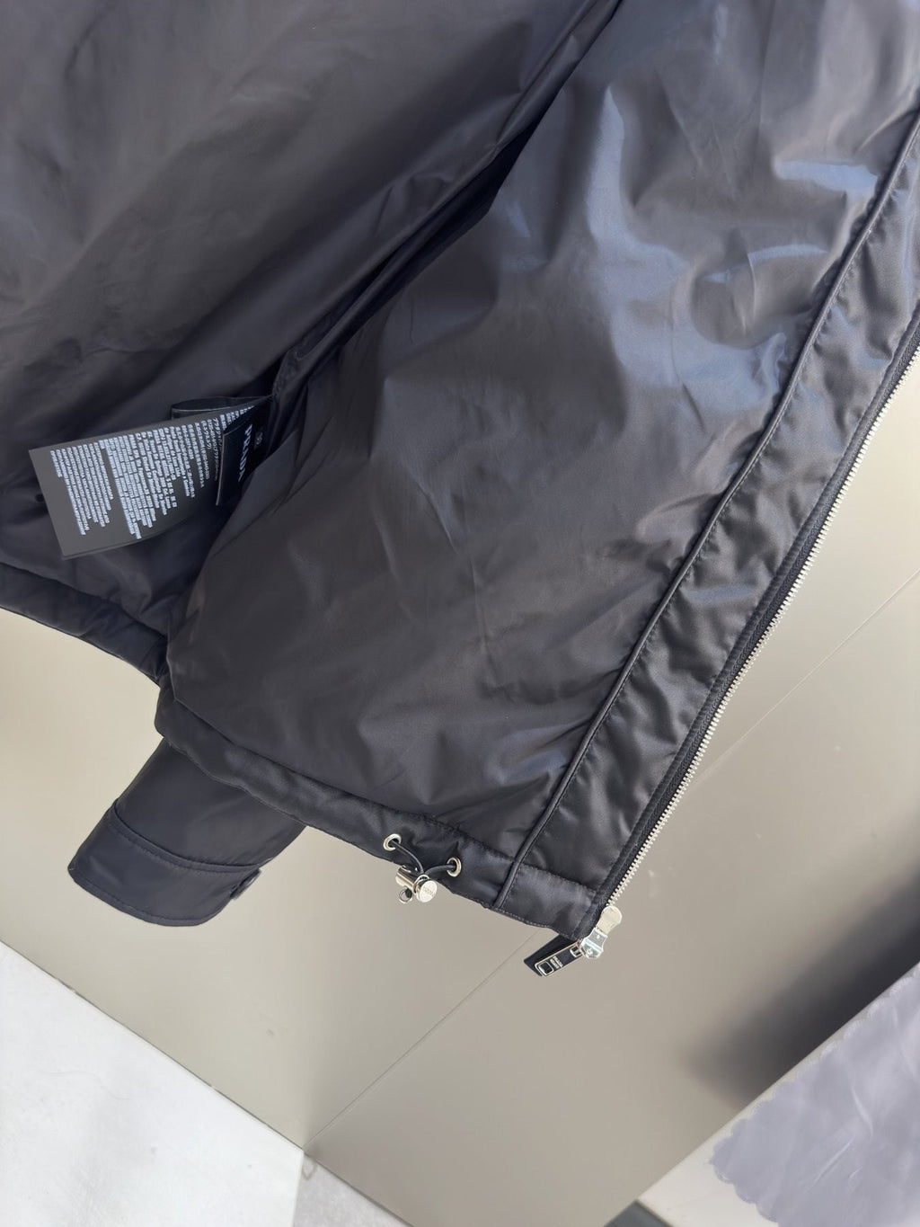 Prada Black Hooded Puffer Jacket