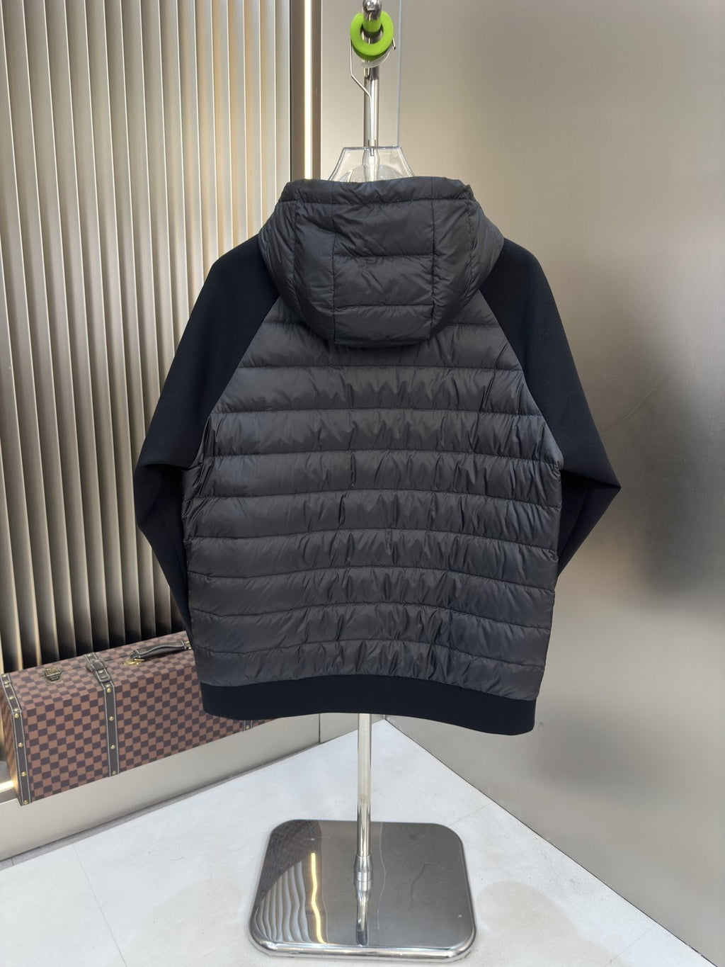 Prada Black Hooded Quilted Puffer Jacket