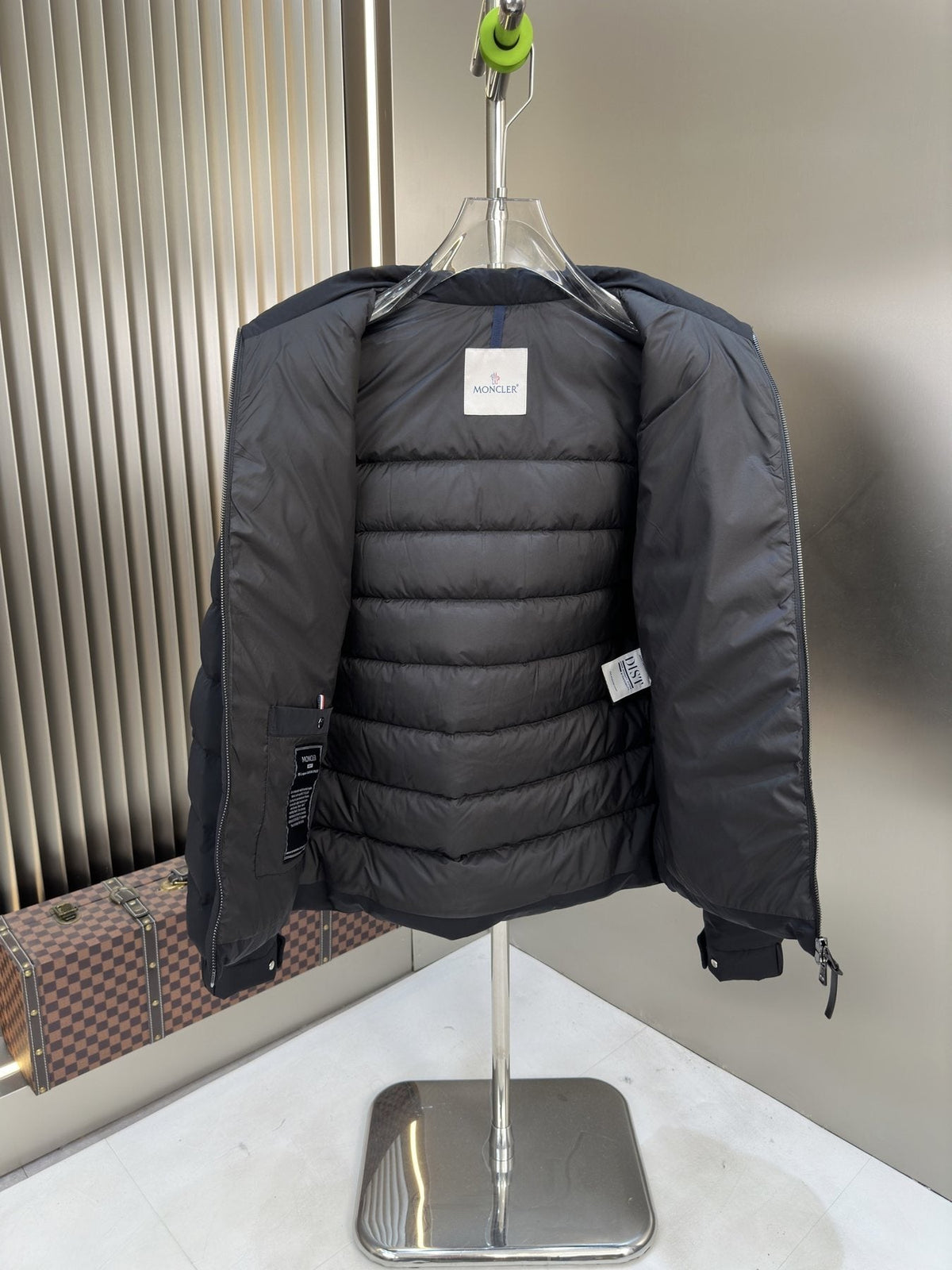Moncler Quilted Puffer Coat with Sleeve Badge