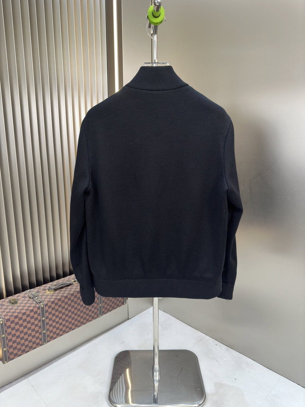 Moncler Quilted Knit-Sleeve Zip Jacket