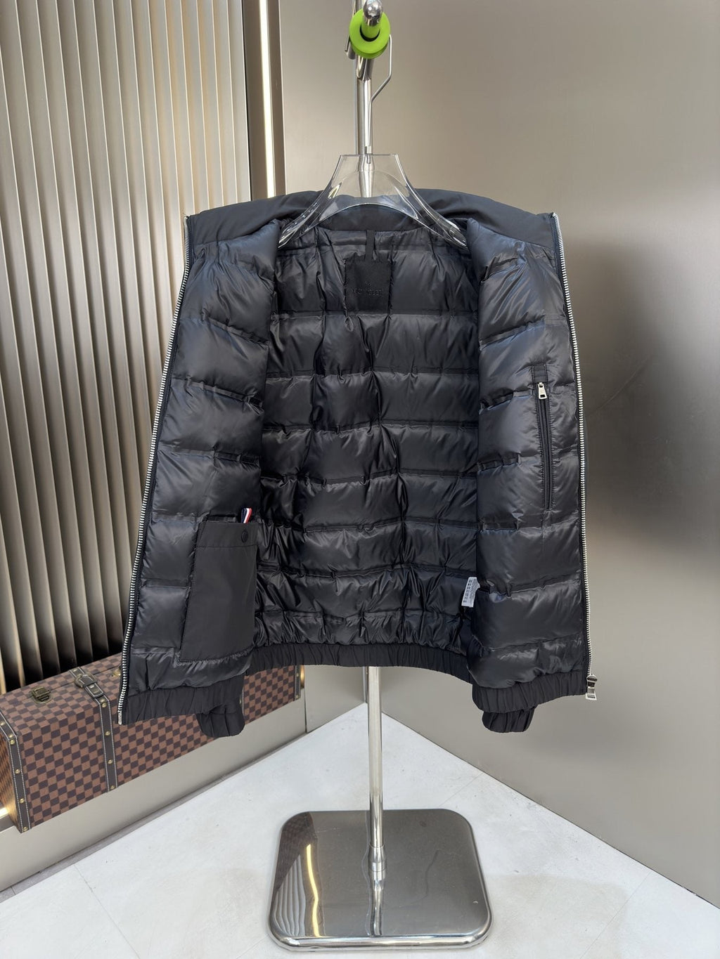 Moncler High-Collar Zip-Front Coat