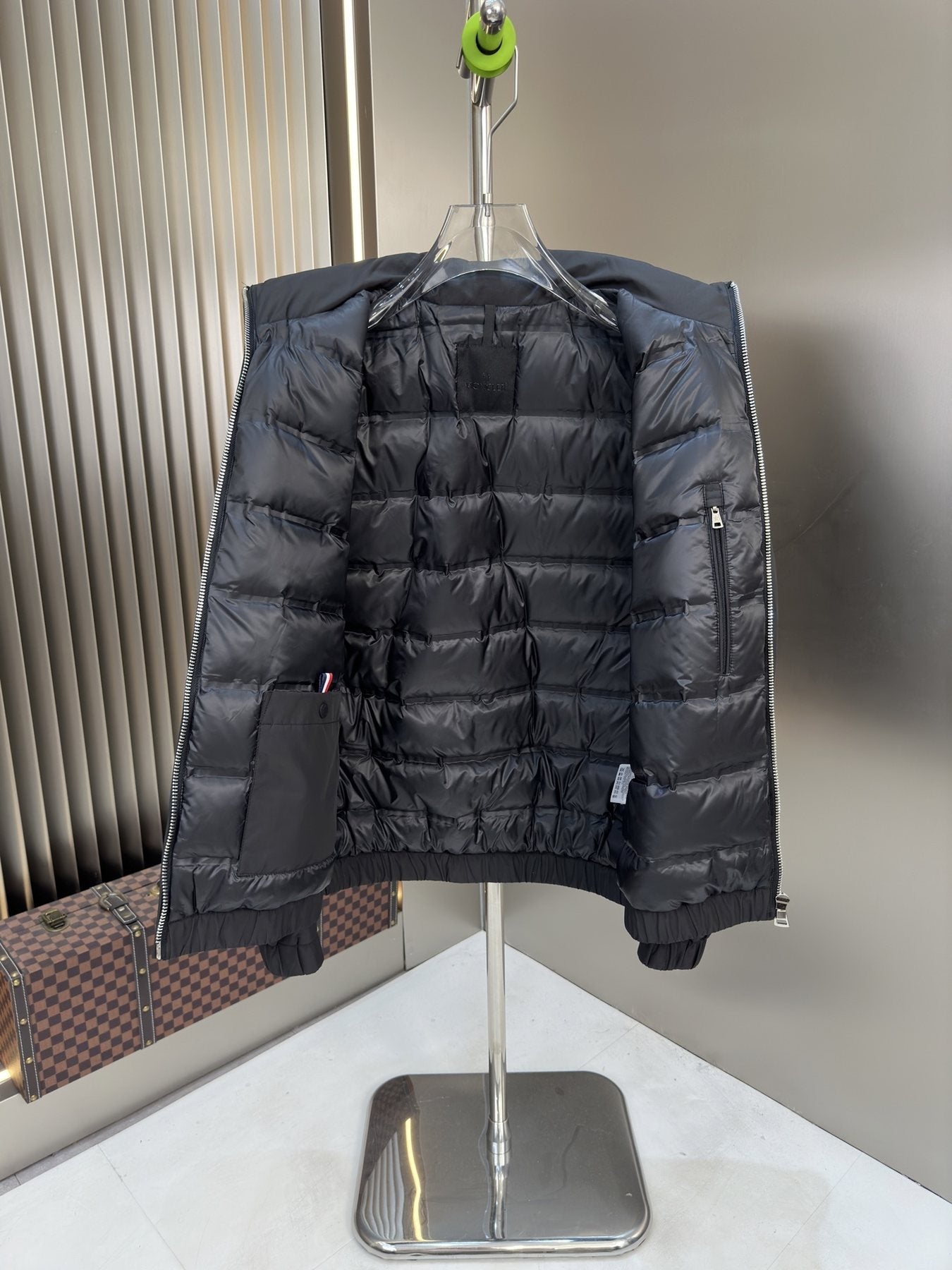 Moncler High-Collar Zip-Front Coat