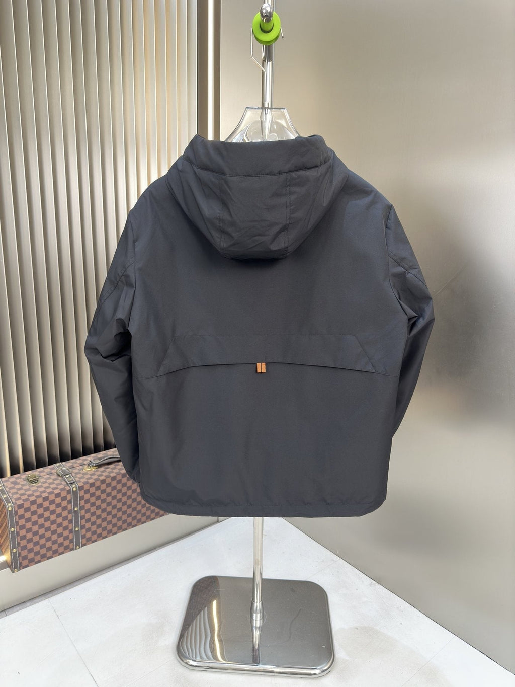 Zegna Hooded Puffer Coat with Orange Lining