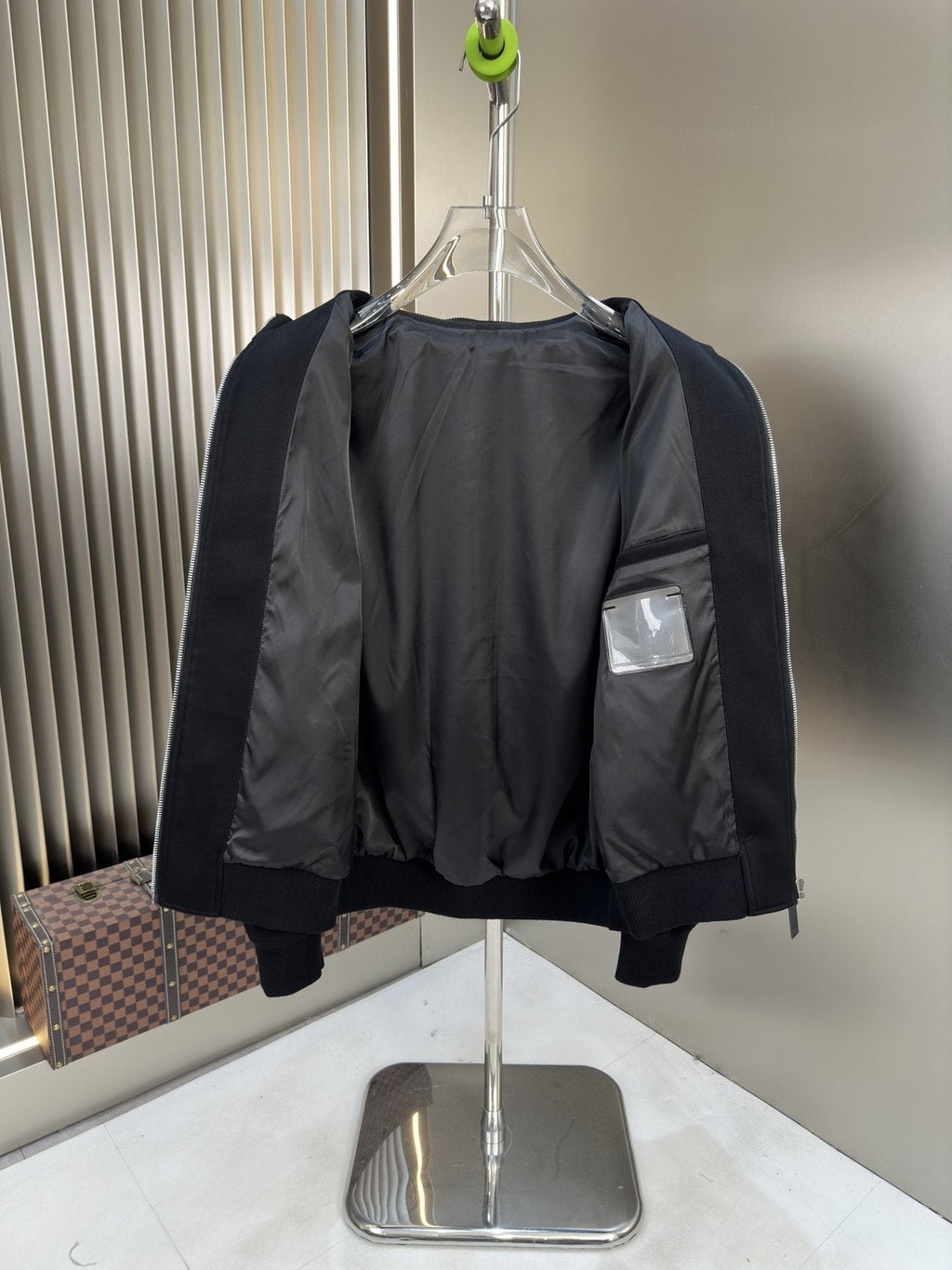 Prada Navy Zip-Front Jacket