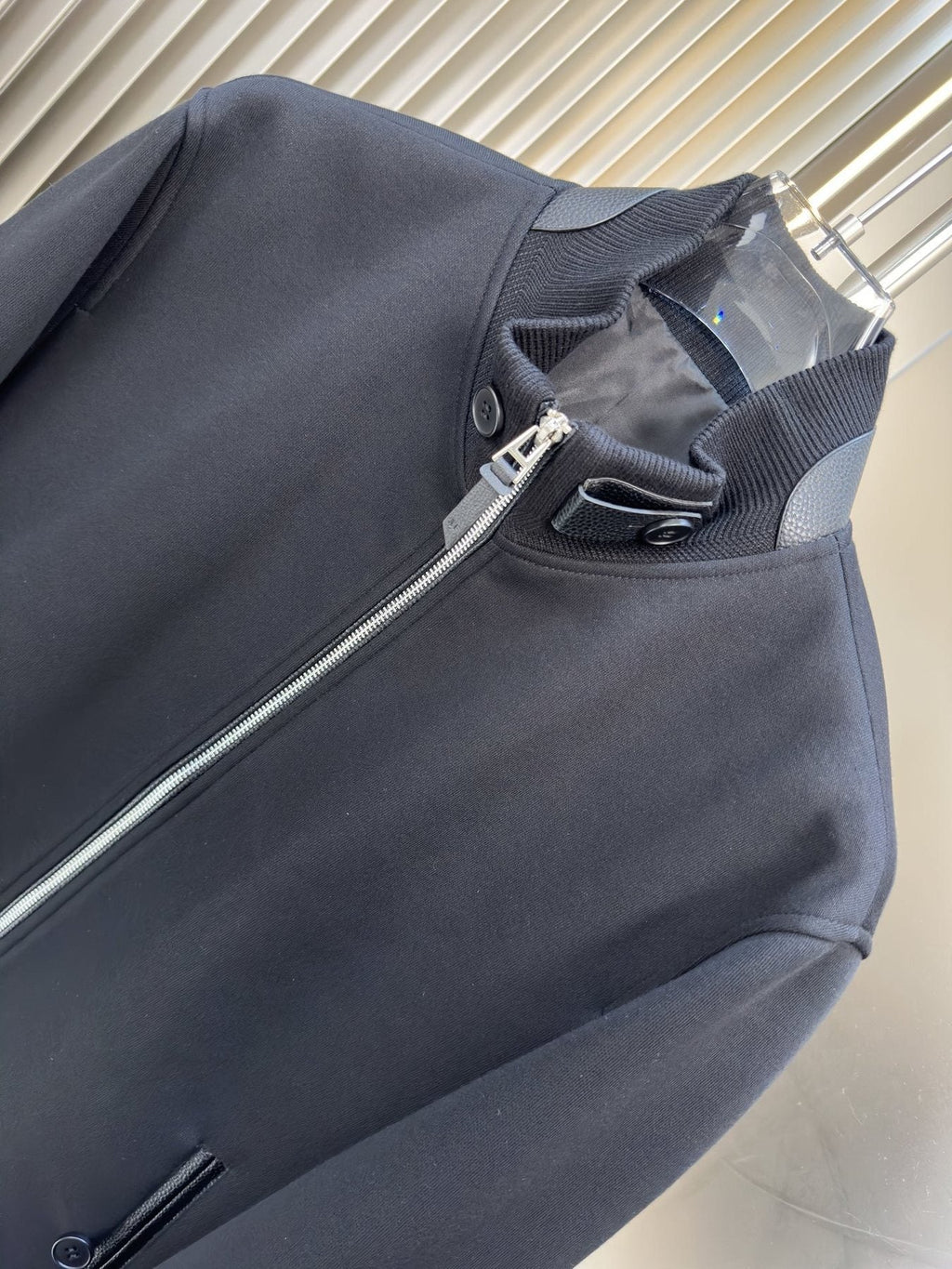 Prada Navy Zip-Front Jacket
