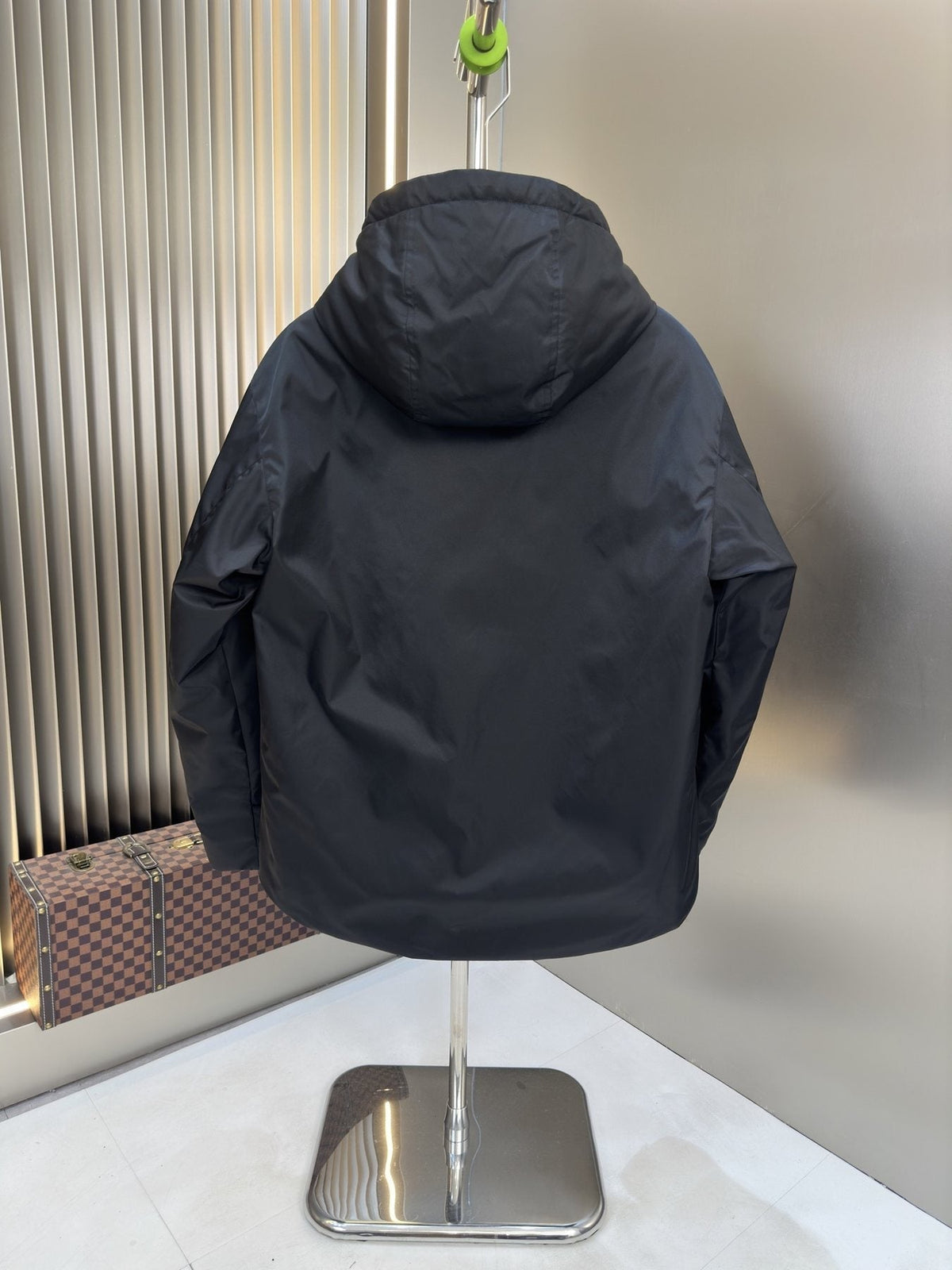 Prada Black Hooded Utility Jacket