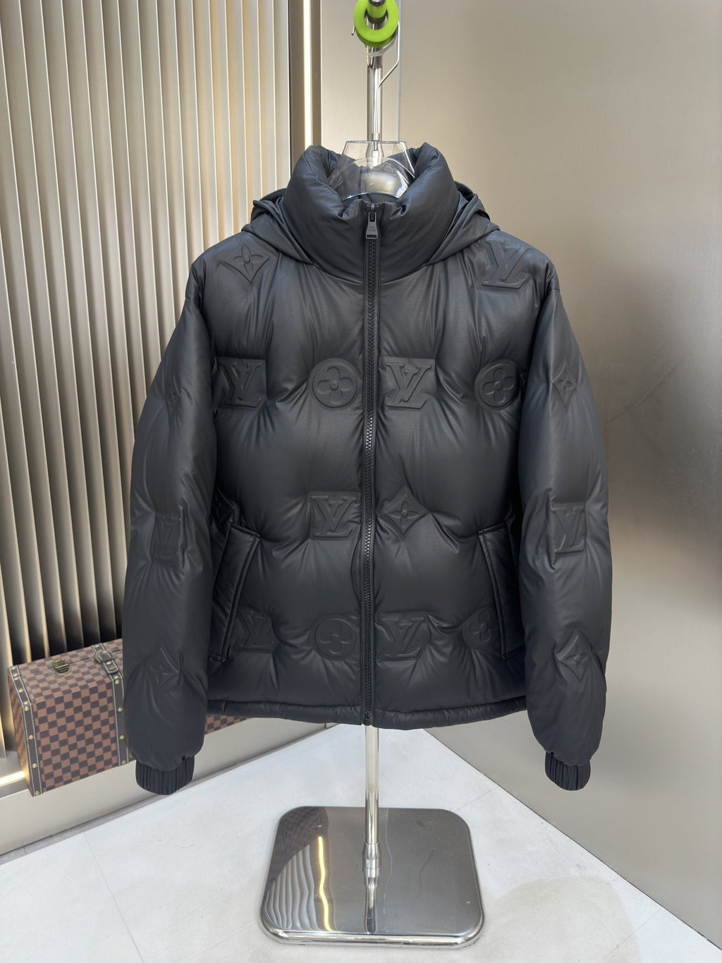 LV Hooded Quilted Puffer Coat