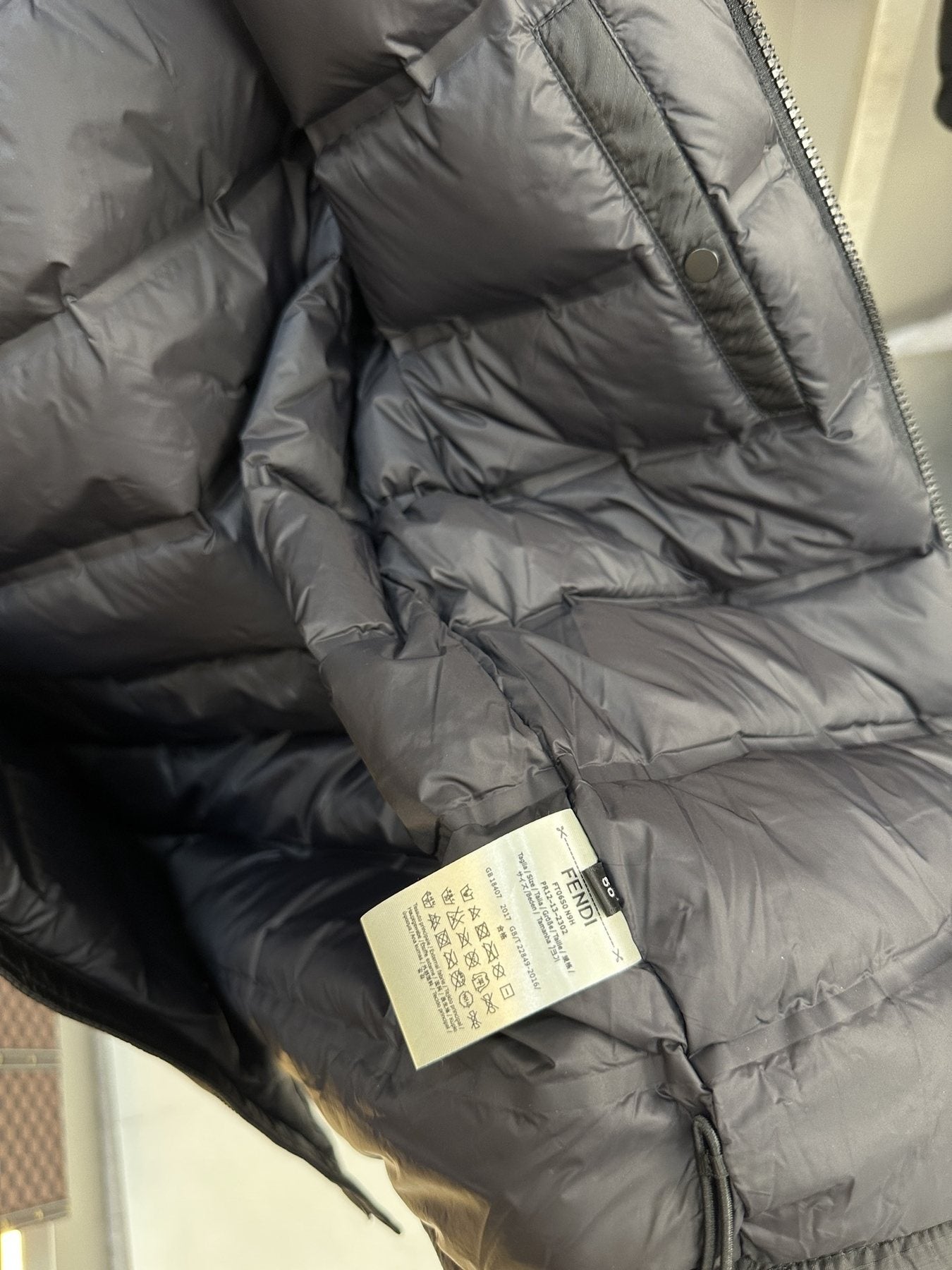 Fendi Black Hooded Puffer Jacket