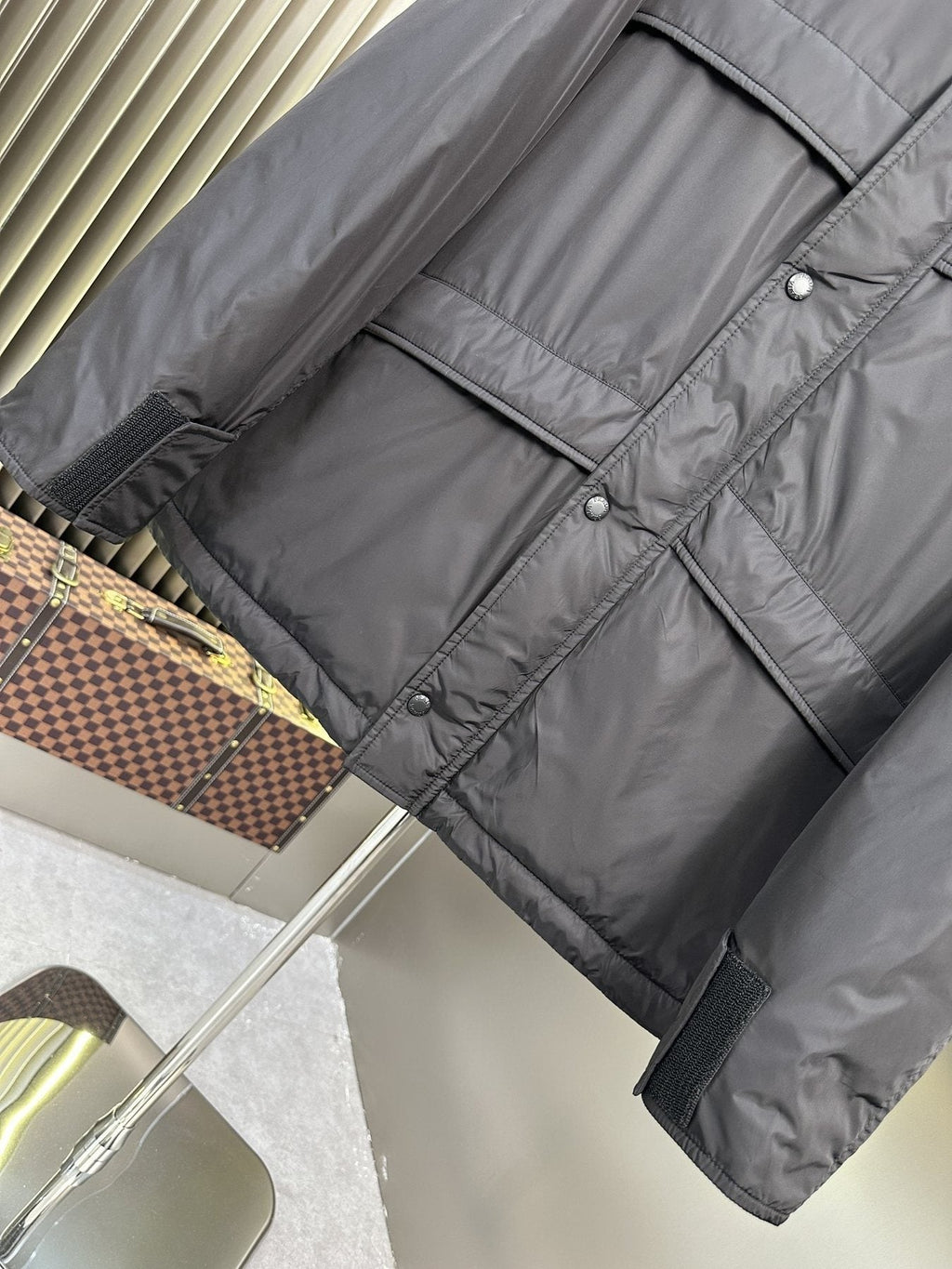 Prada Black Hooded Quilted Puffer Jacket