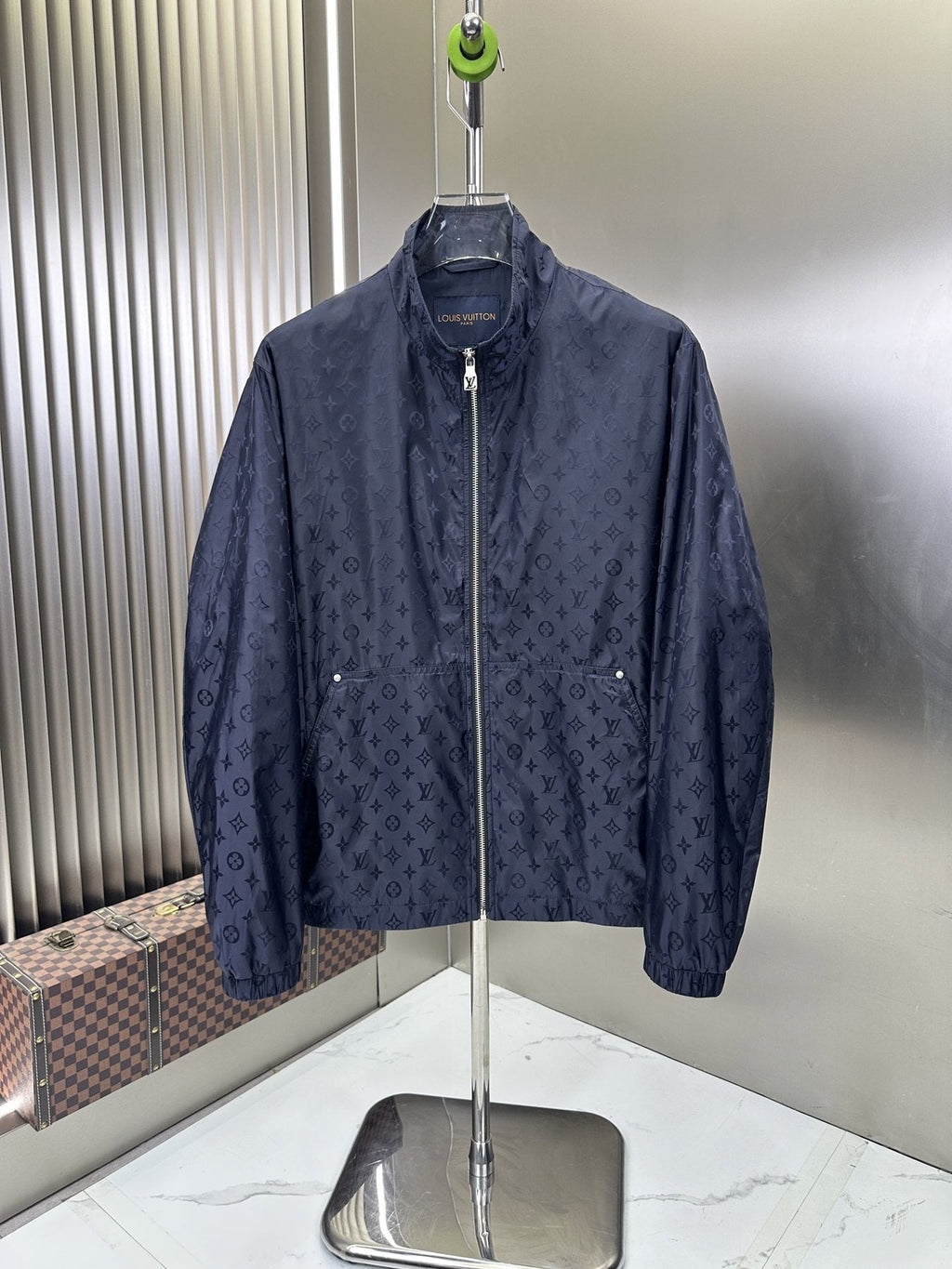 LV All-Over Monogram Zip-Front Jacket