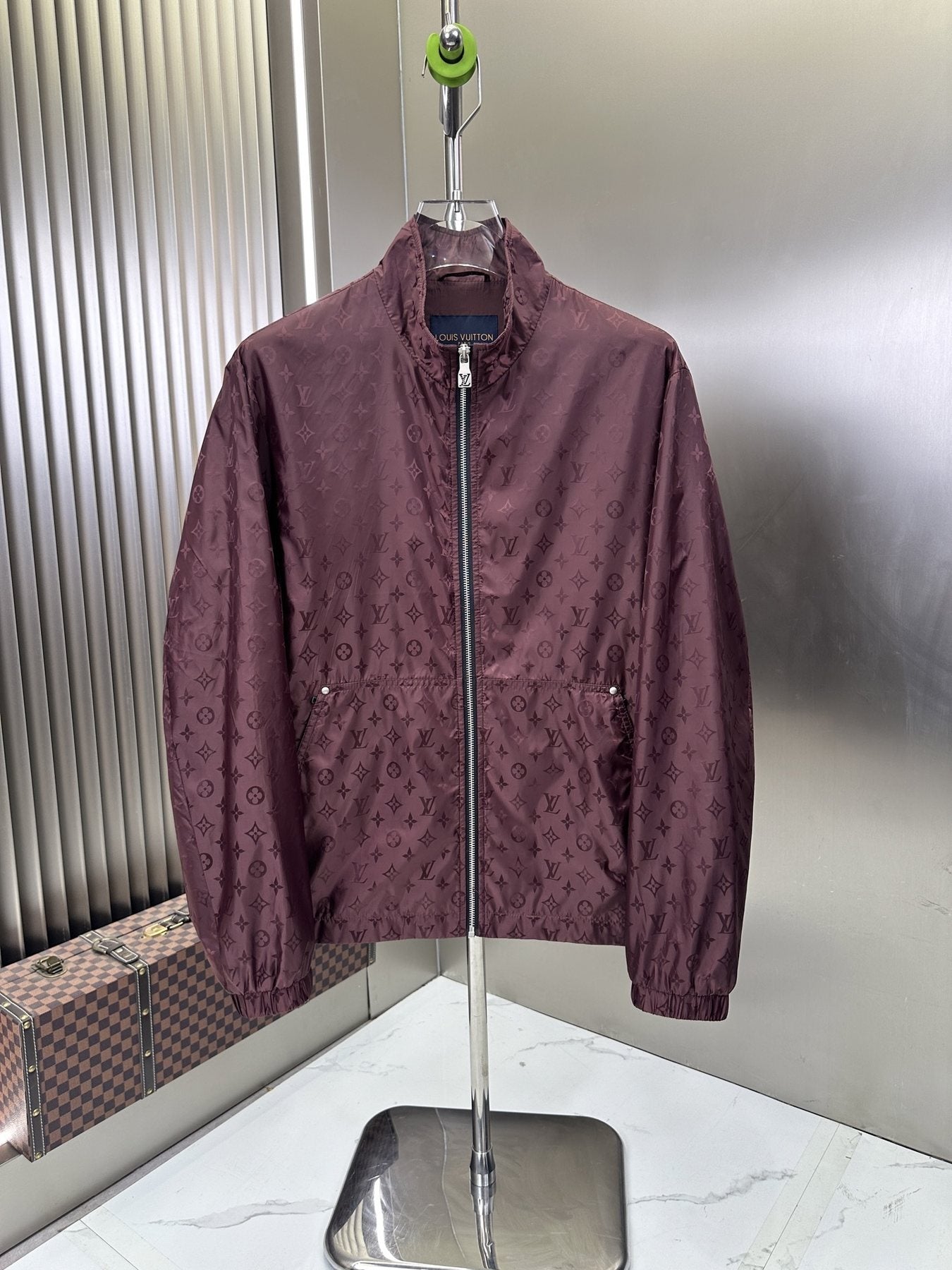 LV All-Over Monogram Zip-Front Jacket