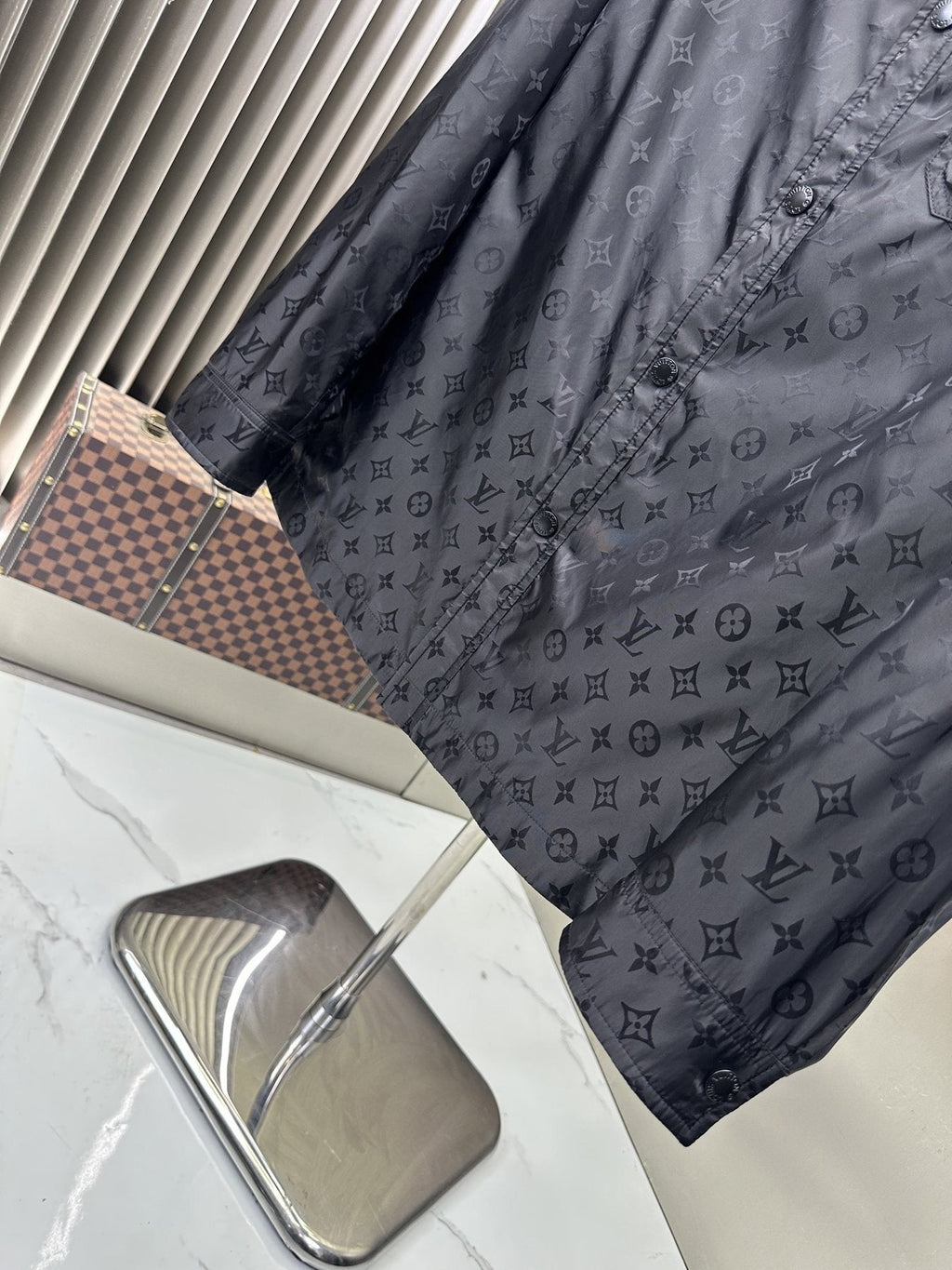 LV Tonal Pattern Button-Front Jacket