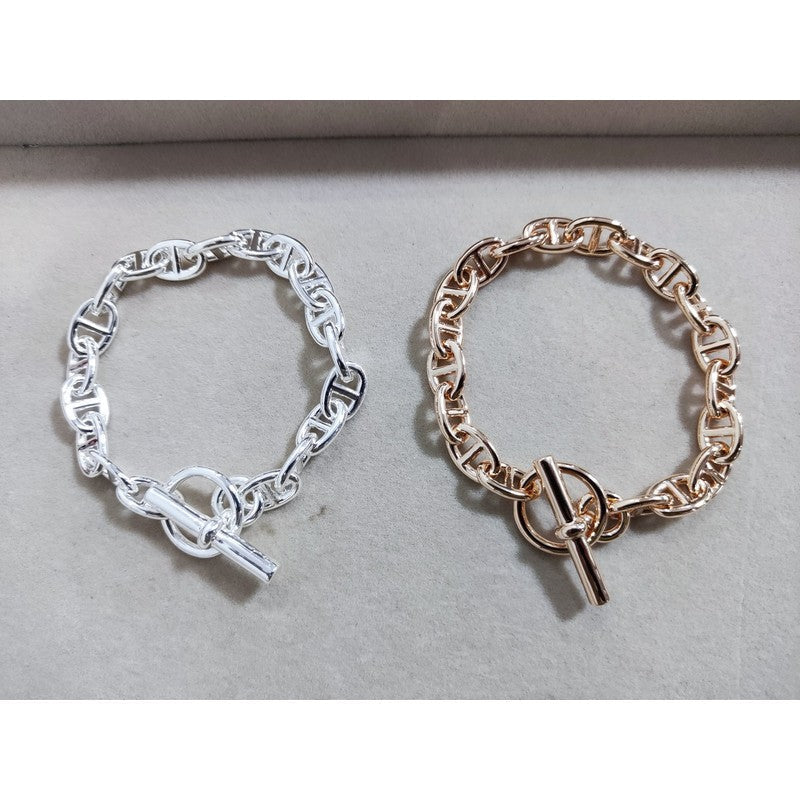 18K Hermes Cha?ne D'ancre Encha?n¡§|e Bracelet