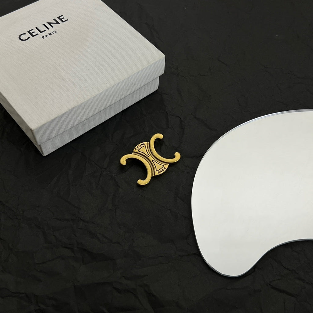 18K Celine Vintage Brooch Yellow Gold-Colour Hardware