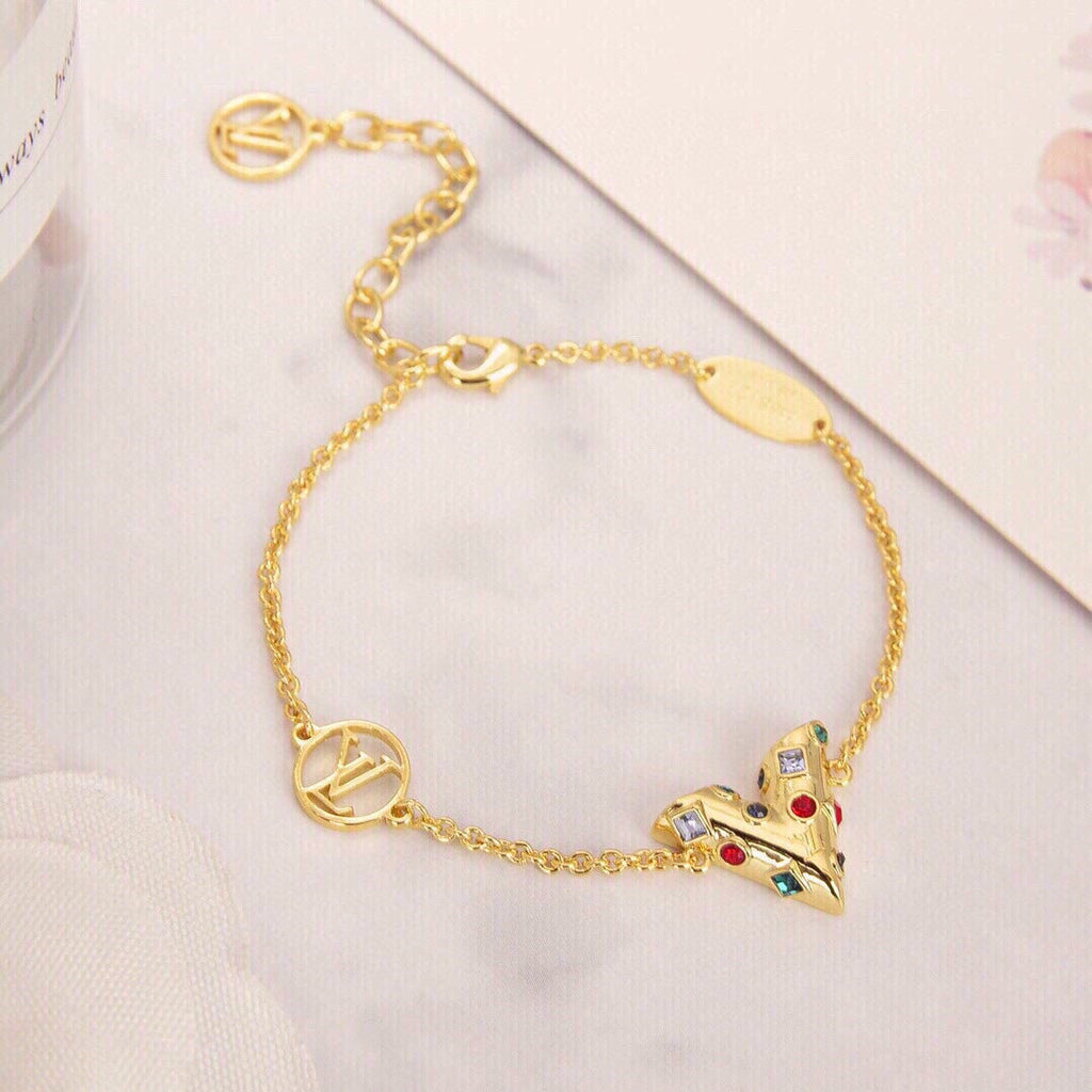 18K Louis Vuitton Essential V Plan¡§¡§te Bracelet