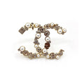 18K Chanel Pearls Brooch Yellow Gold-Colour Hardware