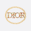 18K Dior Revolution Color Crystals Brooch Yellow Gold Hardware