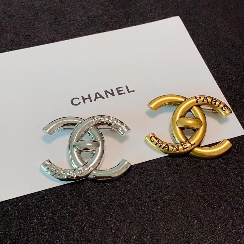 18K Chanel Paris Gold Brooch Yellow Rose White Gold-Colour Hardware