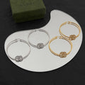18K Double Gucci Running Diamond Bracelet