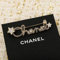 18K Chanel Leather Gold Brooch Yellow Gold-Colour Hardware 9.5 cm