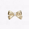 18K Chanel Bow Tie Gold Brooch Yellow Gold-Colour Hardware