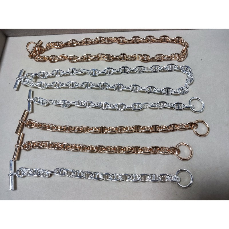 18K Hermes Cha?ne D'ancre Encha?n¡§|e Bracelet