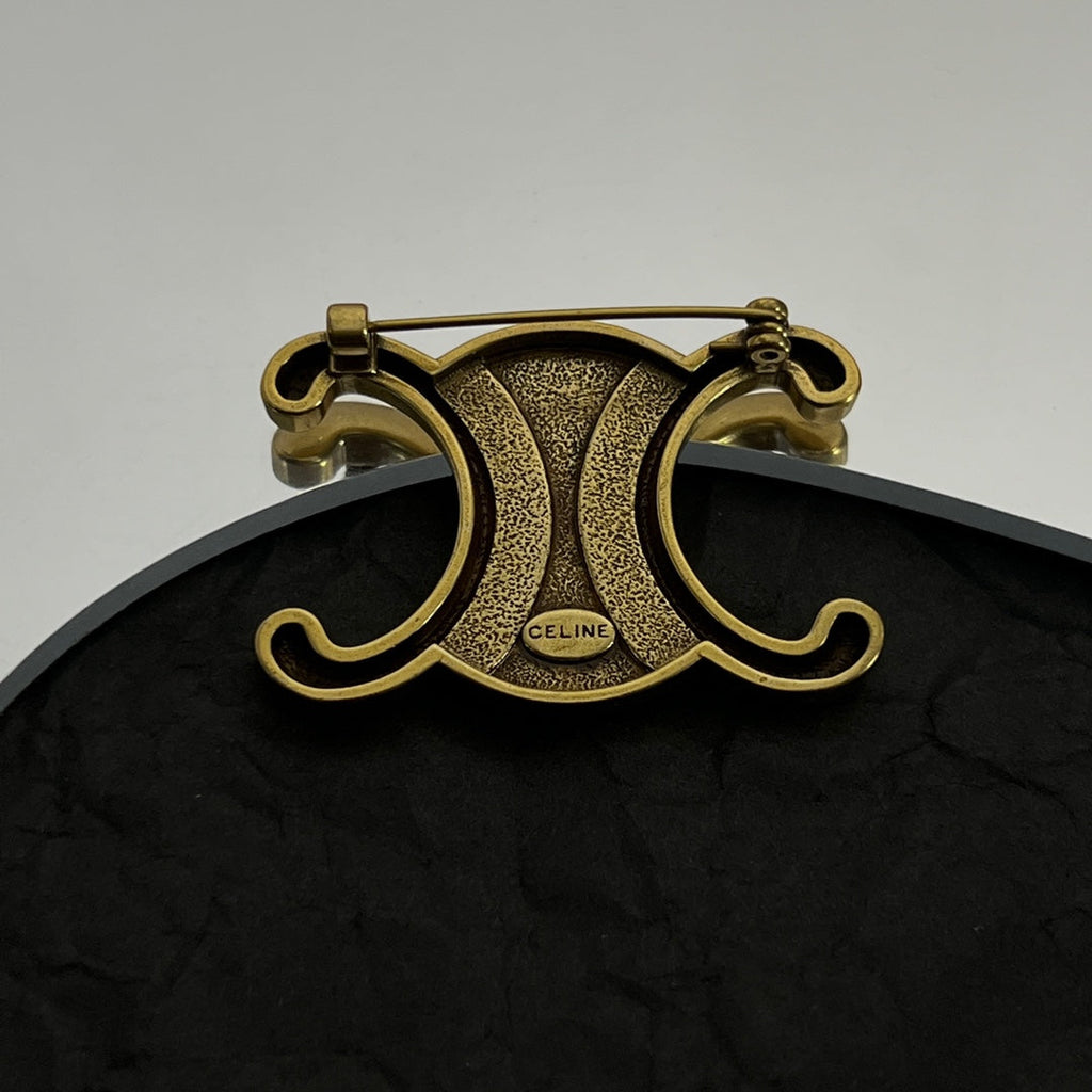18K Celine Vintage Brooch Yellow Gold-Colour Hardware
