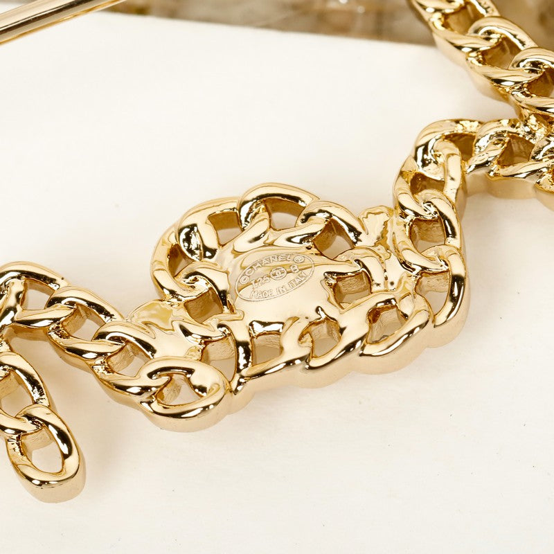 18K Chanel Leather Gold Brooch Yellow Gold-Colour Hardware 9.5 cm
