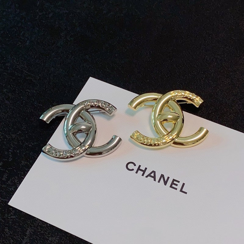 18K Chanel Paris Gold Brooch Yellow Rose White Gold-Colour Hardware