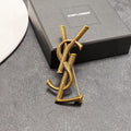 18K YSL Classic Brooch Yellow Gold-Colour Hardware
